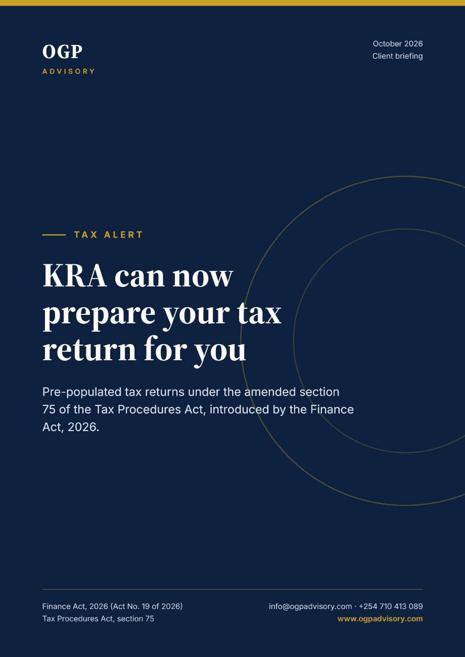 KRA can now prepare your tax return for you